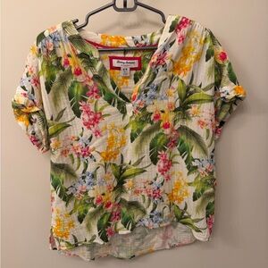 Tommy Bahama Floral Print Women's Top Medium